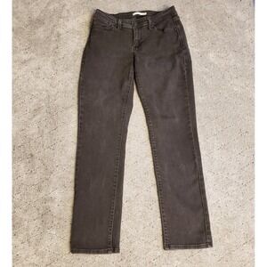 Levis 529 Jeans Womens 8 Black Curvy Skinny Dark Wash Stretch Denim Mid Rise